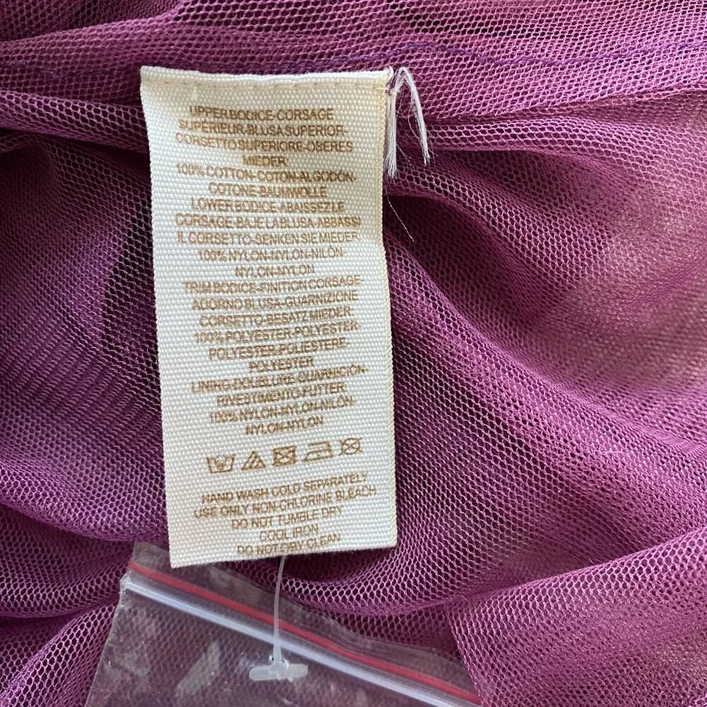 Free People Beaded Bustier/Corset dress w/ Pleated & Ruffled Tulle Skirt XS #318 - Picture 8 of 11